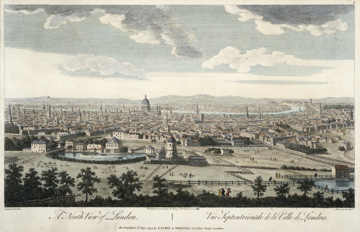 A North View of London, plate 3 from 