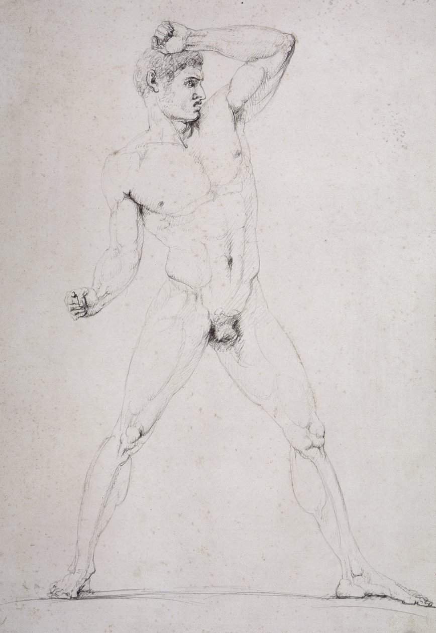 Male Nude, Creugas of Durazzo, from Pausanias description of the Nemean Games in his Itinary of Greece by Antonio Canova