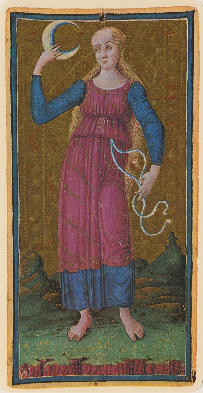 The Moon, Facsimile of a Tarot Card from the 