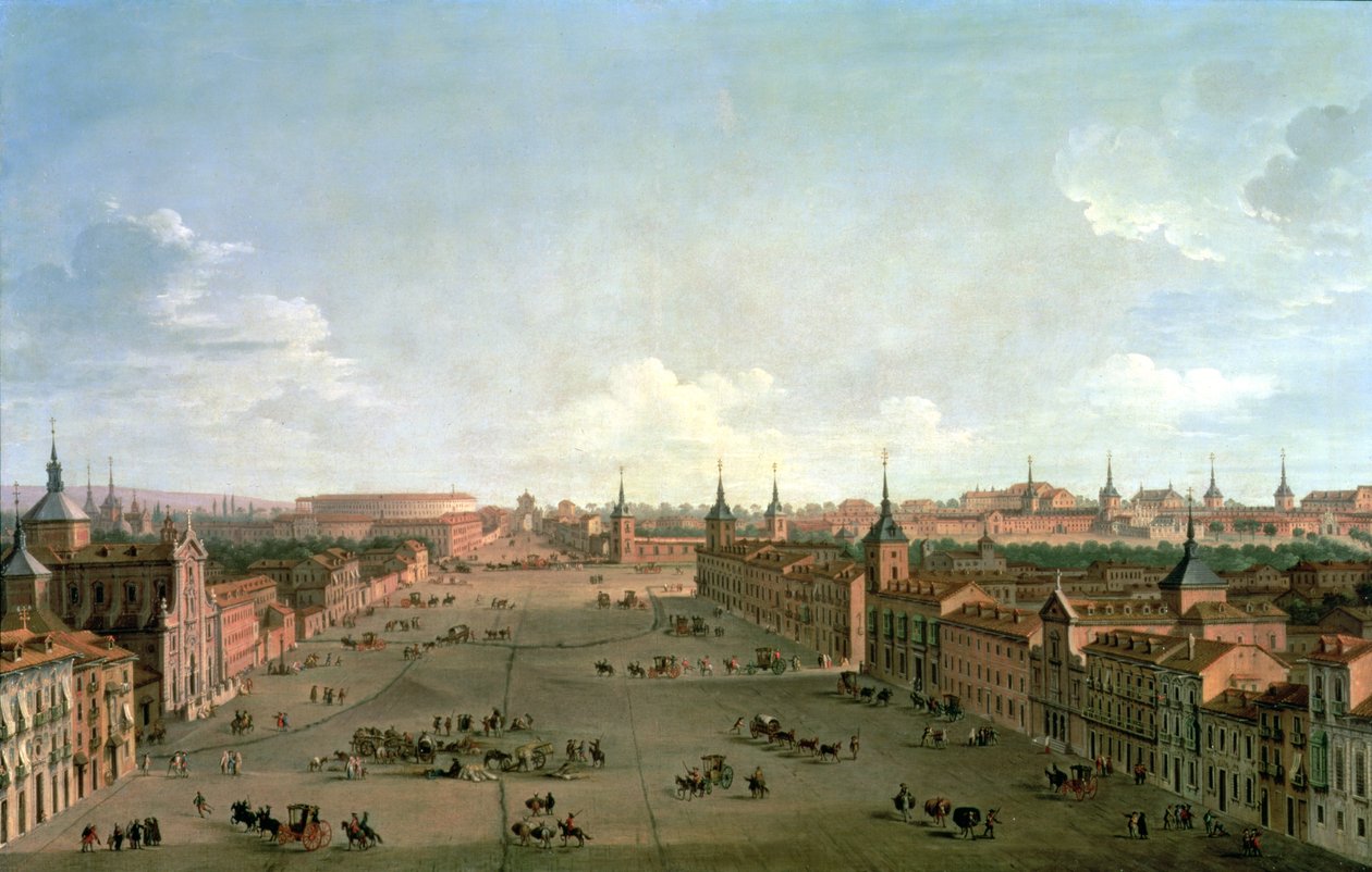 A View of the Calle de Alcala, Madrid, c.1750 by Antonio Joli