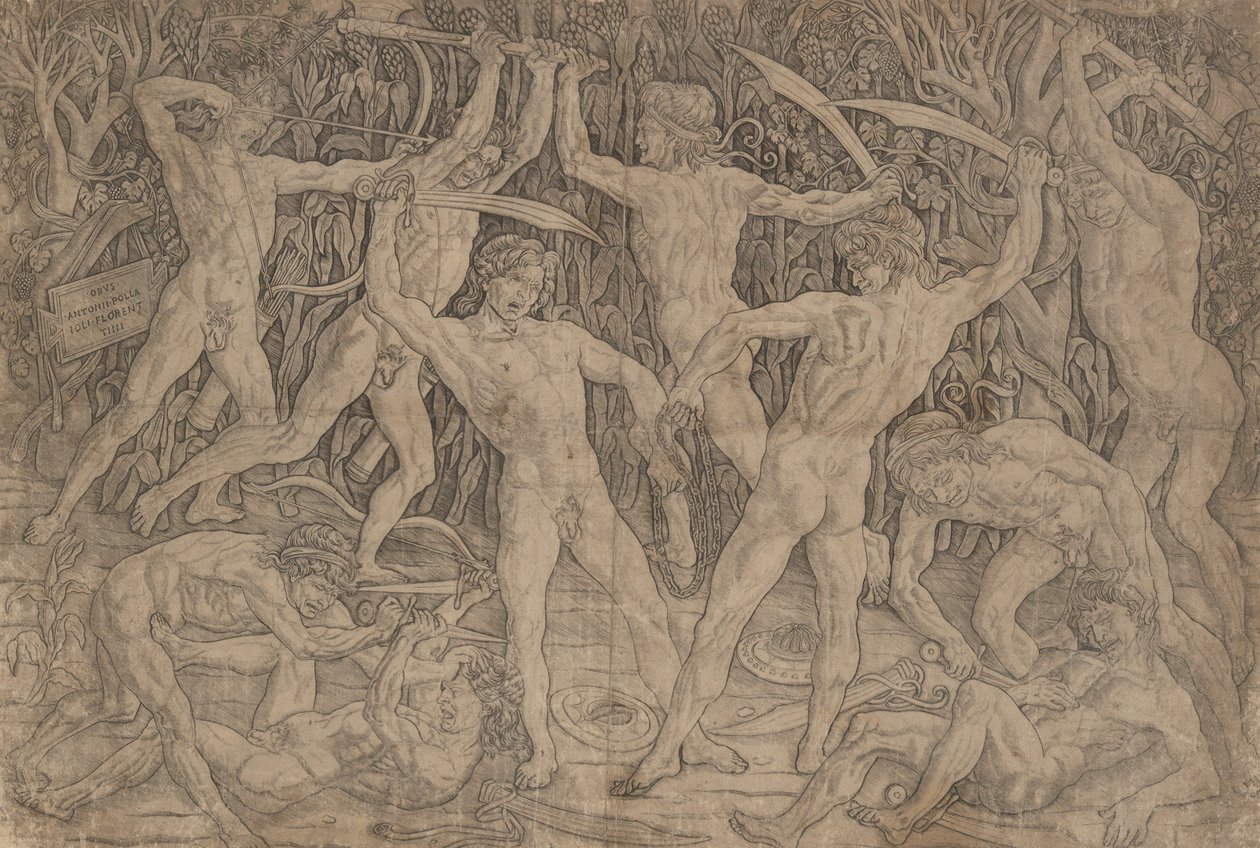 Battle of Ten Naked Men by Antonio Pollaiuolo