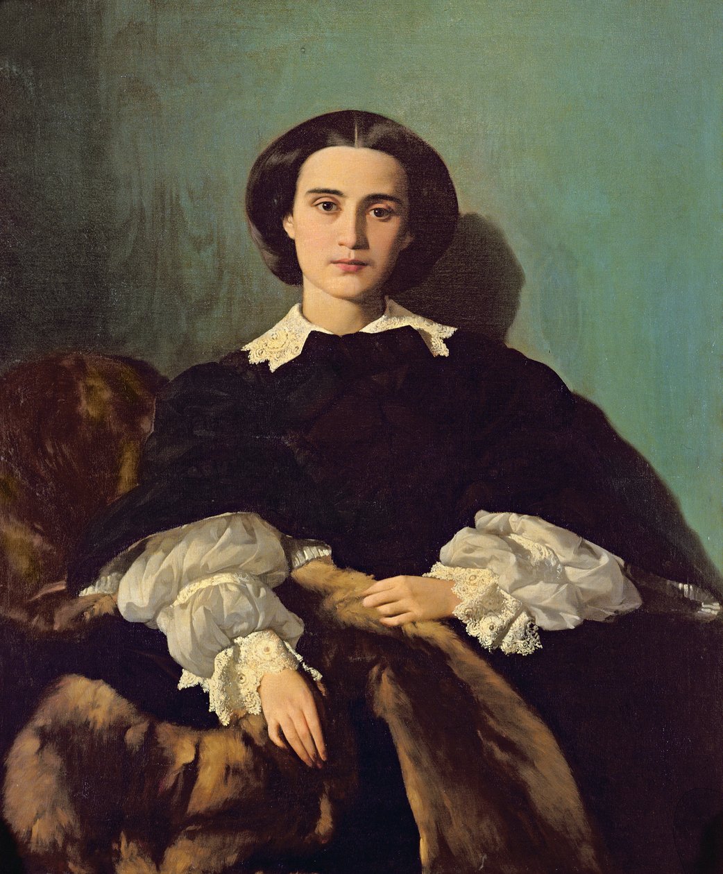 Portrait of the Contessa G. Tempestini, 1854 by Antonio Puccinelli