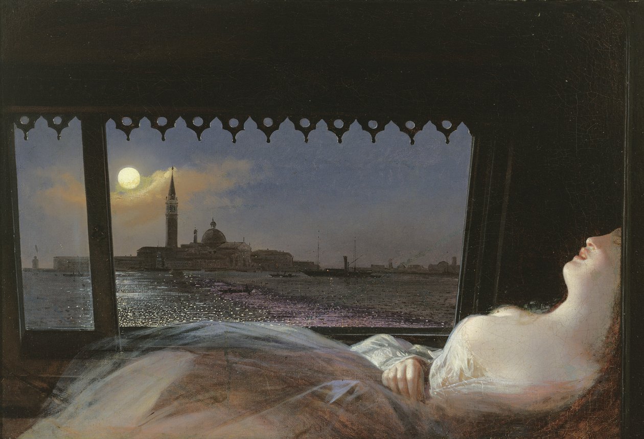 The Fiancée in a Gondola by Antonio Rotta