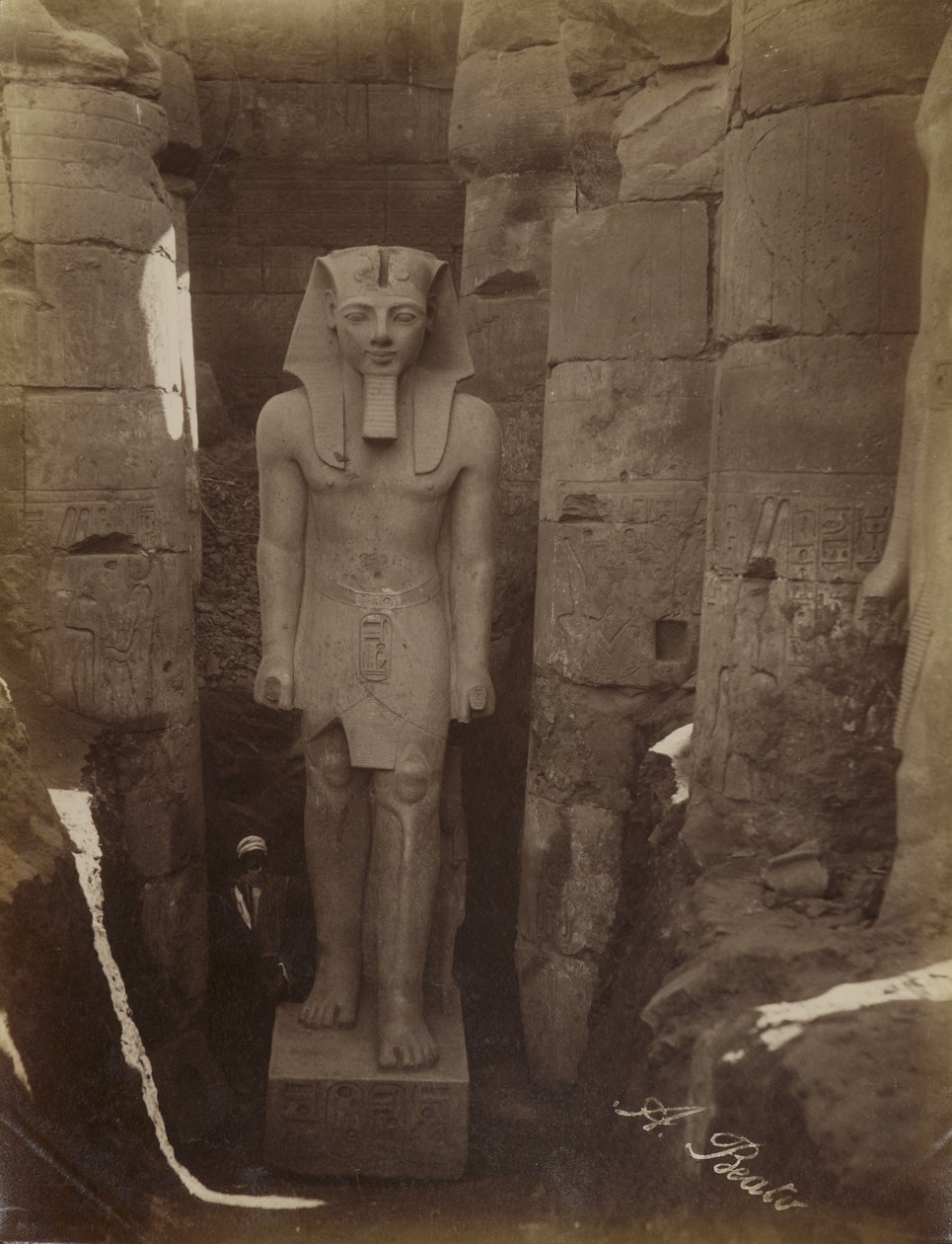 Statue of Ramesses II at Luxor by Antonio Beato