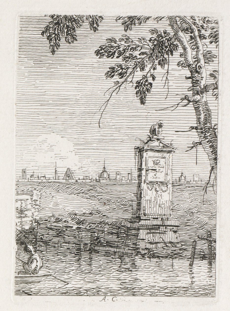 Views: The Little Monument under a Tree by Antonio Canaletto