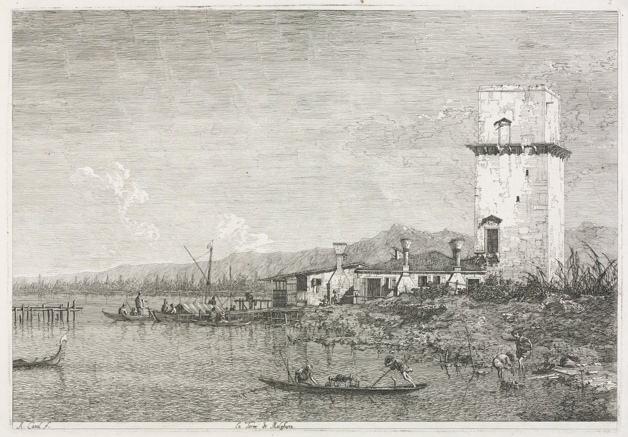 Views: The Tower of Malghera by Antonio Canaletto