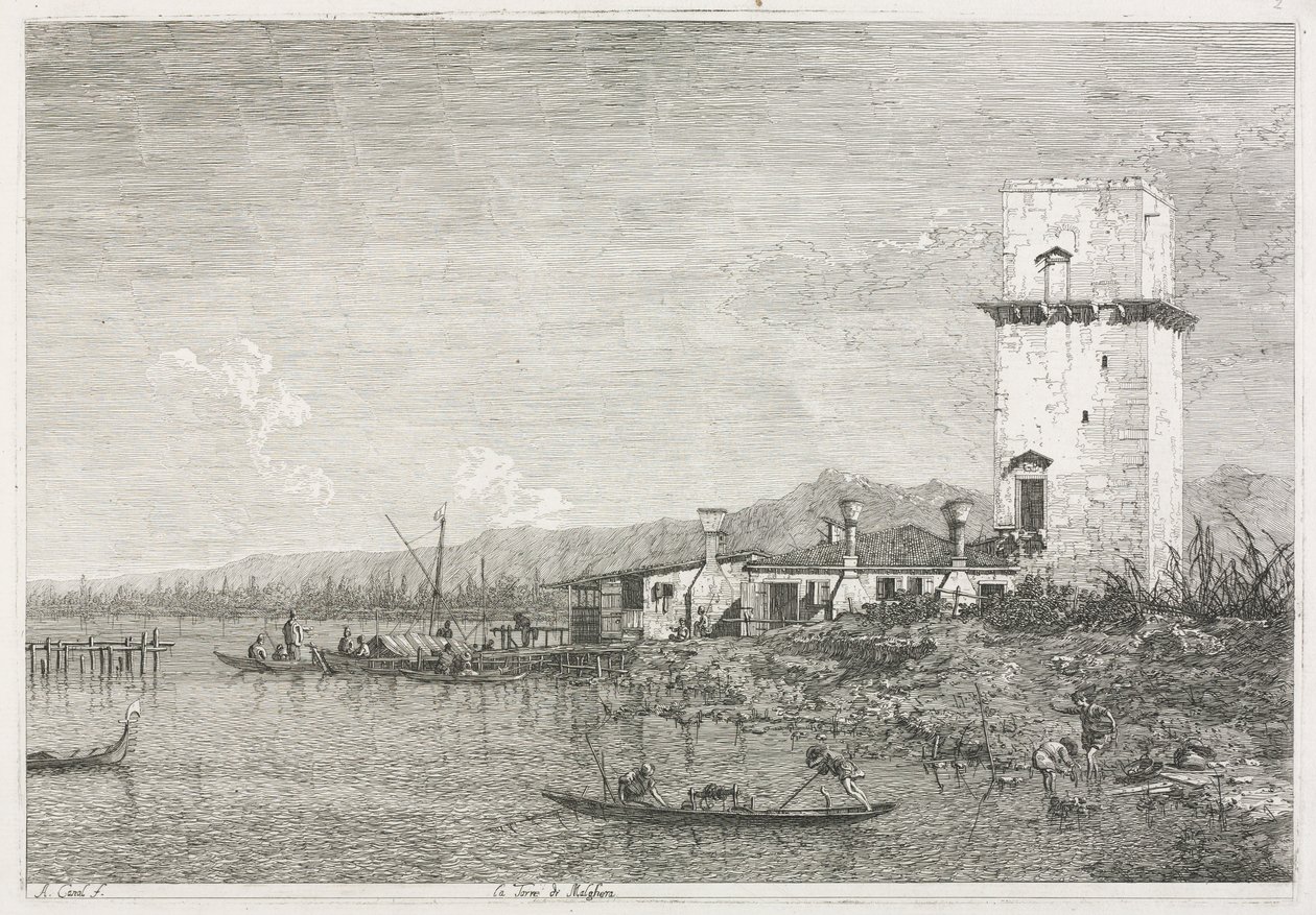 Views: The Tower of Malghera by Giovanni Antonio Canal