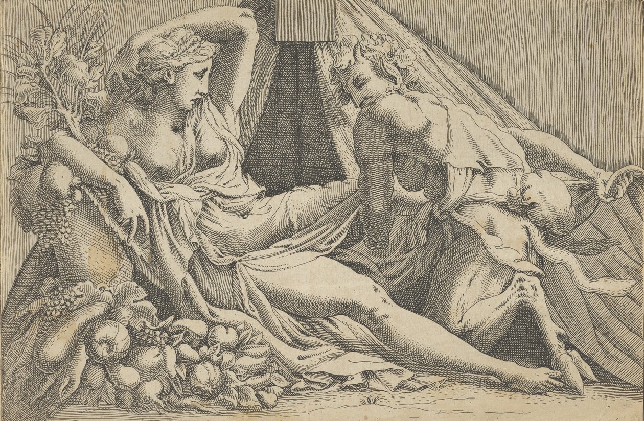 Jupiter and Antiope, 1540-45 by Antonio Fantuzzi