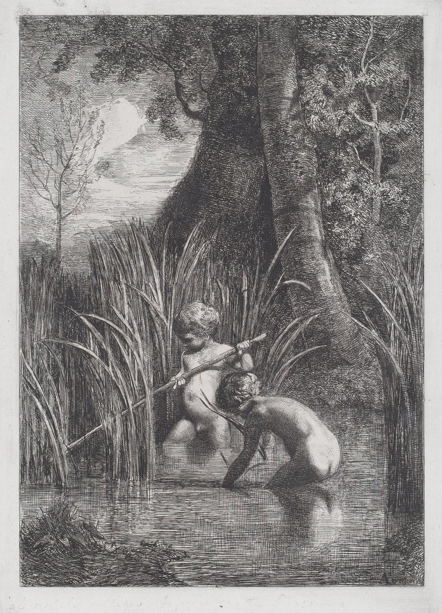 Fishing by Antonio Fontanesi
