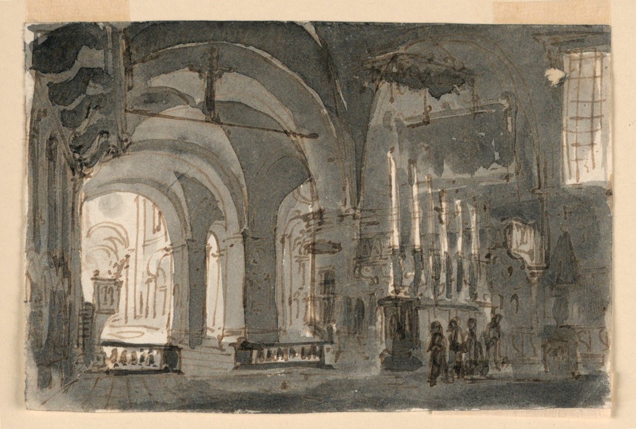 Old Cathedral at Brescia by Antonio Giuseppe Basoli