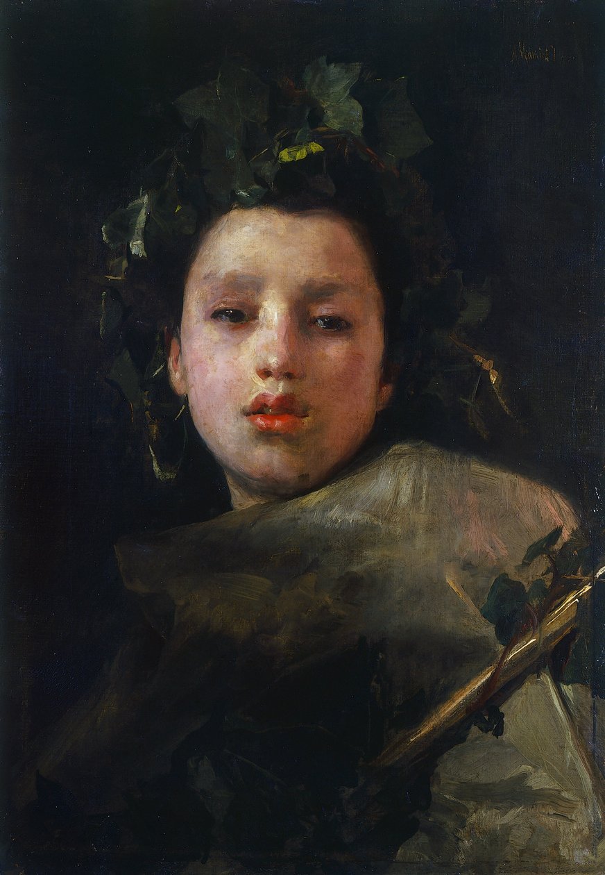 Bacchus as boy by Antonio Mancini