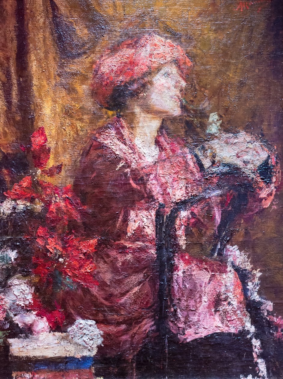 Enrica in Purple by Antonio Mancini