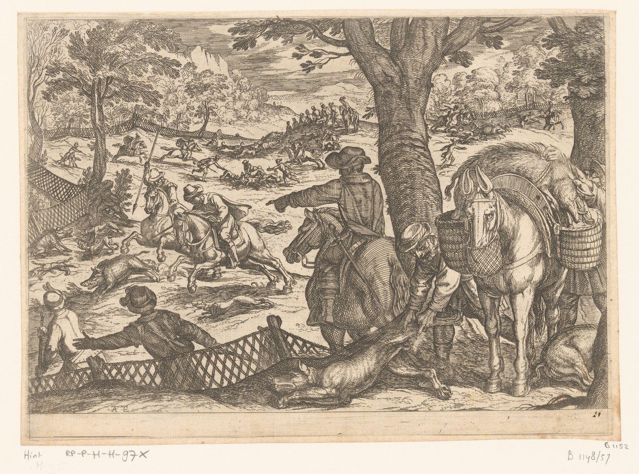 Boar Hunt by Antonio Tempesta