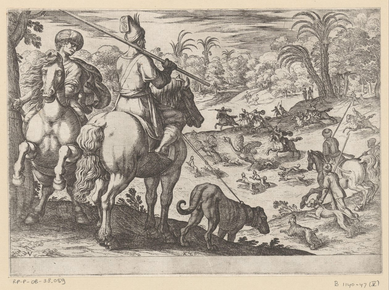 Ostrich Hunt by Antonio Tempesta