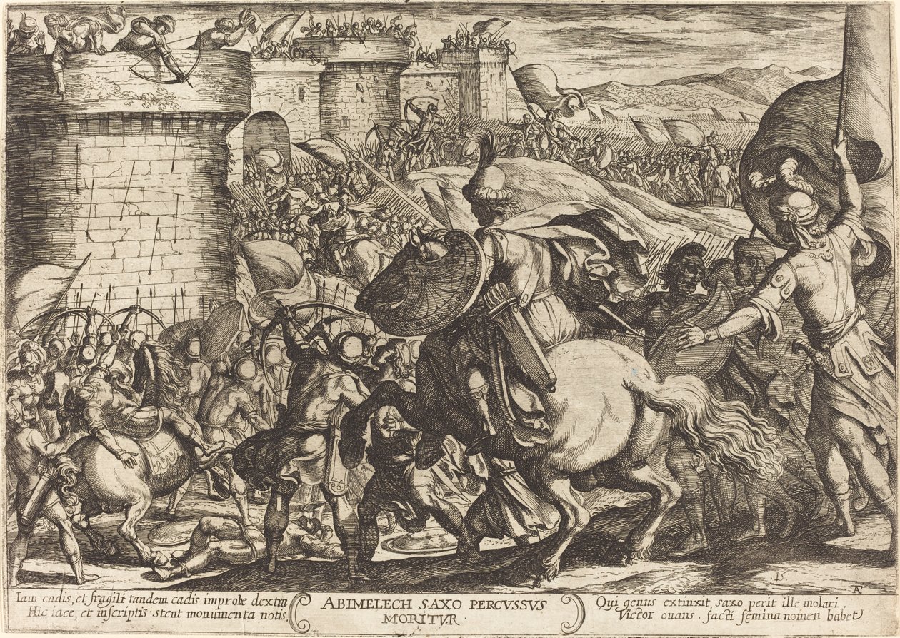 The Death of Abimelech by Antonio Tempesta