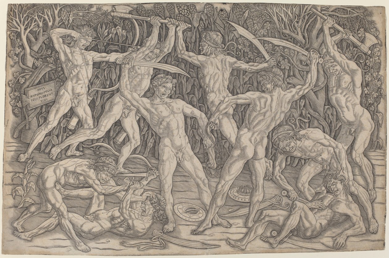 Battle of the Nudes by Antonio del Pollaiolo