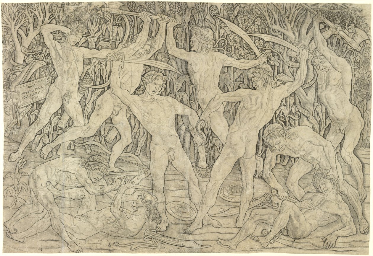 Battle of the Nudes by Antonio del Pollaiolo