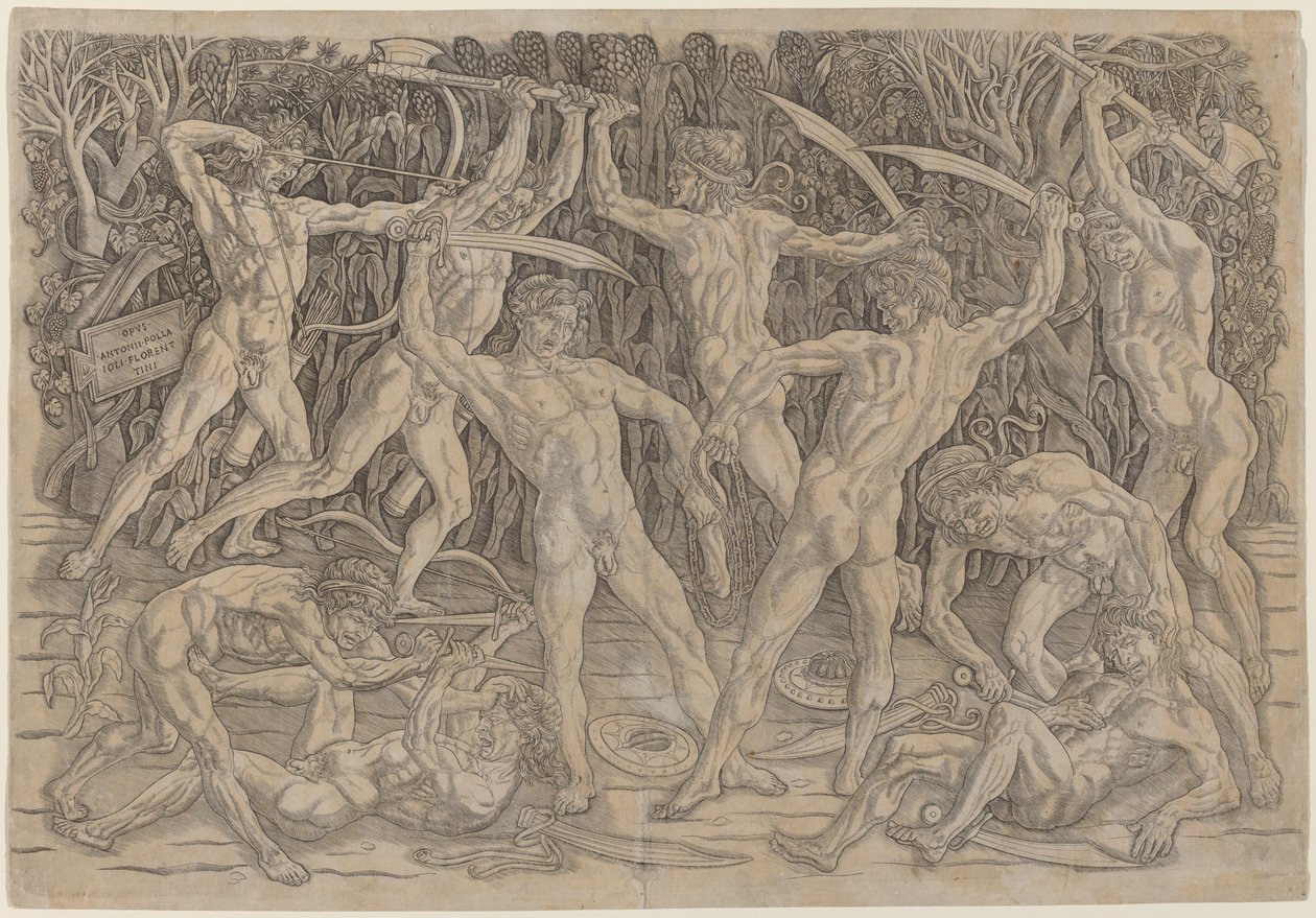 Battle of the Nudes by Antonio Pollaiuolo