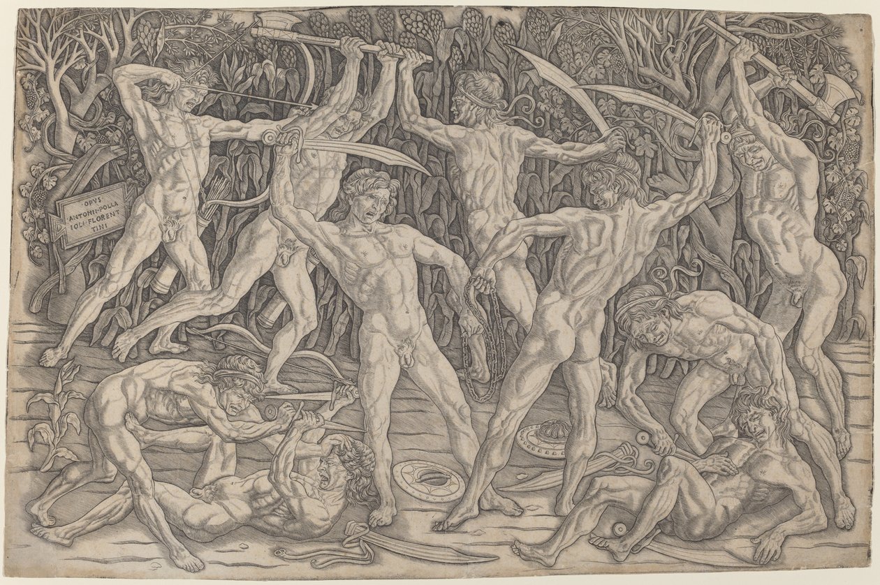 Battle of the Nudes by Antonio Pollaiuolo
