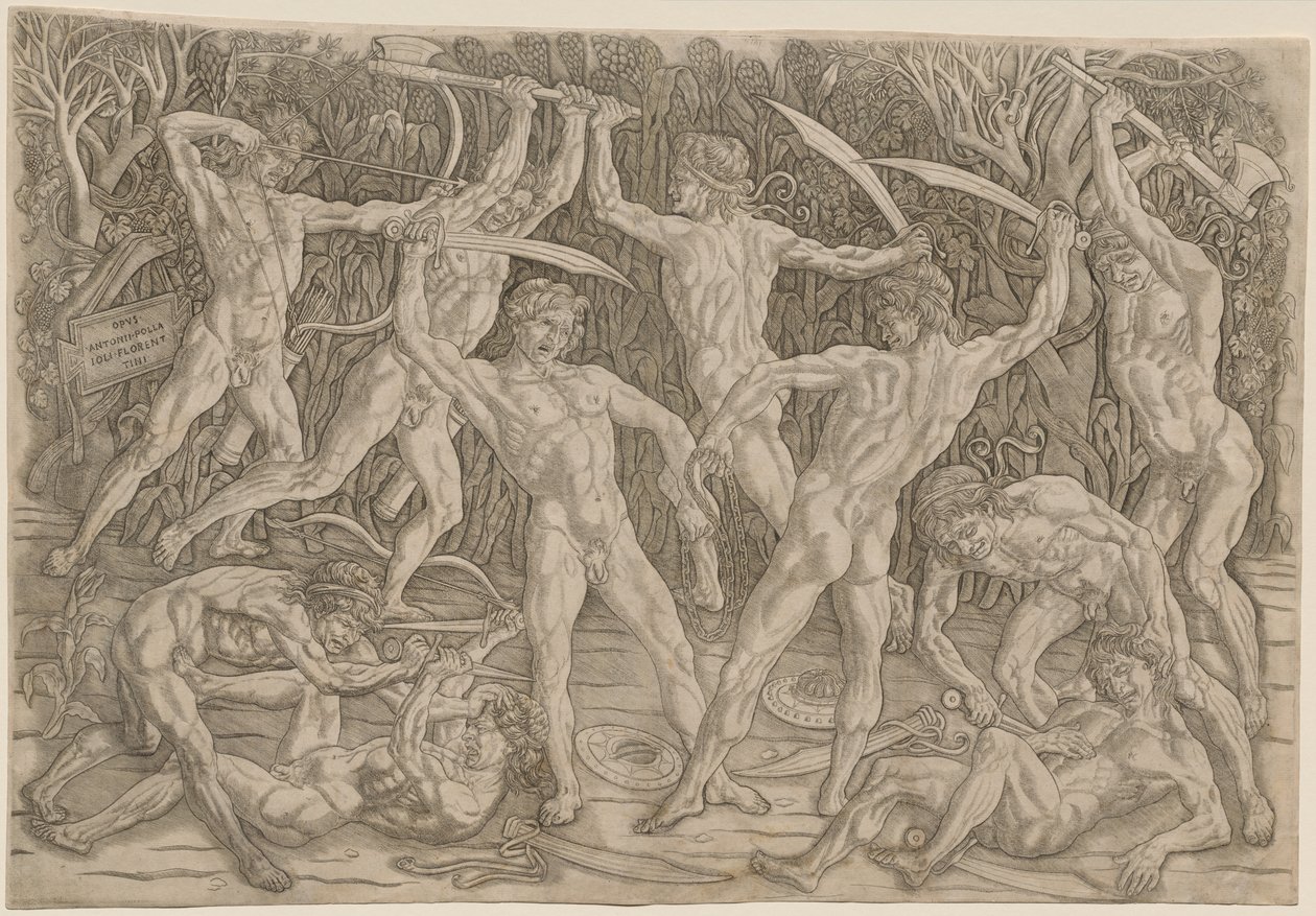 Battle of the Nudes by Antonio Pollaiuolo