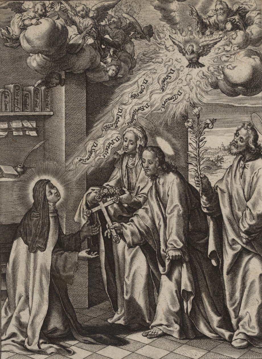 The Vision of St. Theresa by Antonius Wierix