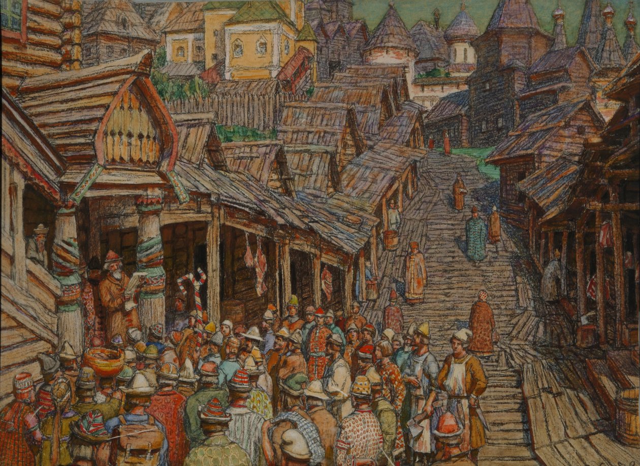 Reading an Edict by Apollinari Mikhailovich Vasnetsov