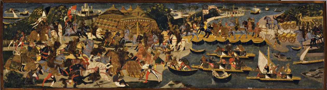 Battle between the Athenians and the Persians, Cassone Panel, 1463 by Apollonio di Giovanni di Tommaso