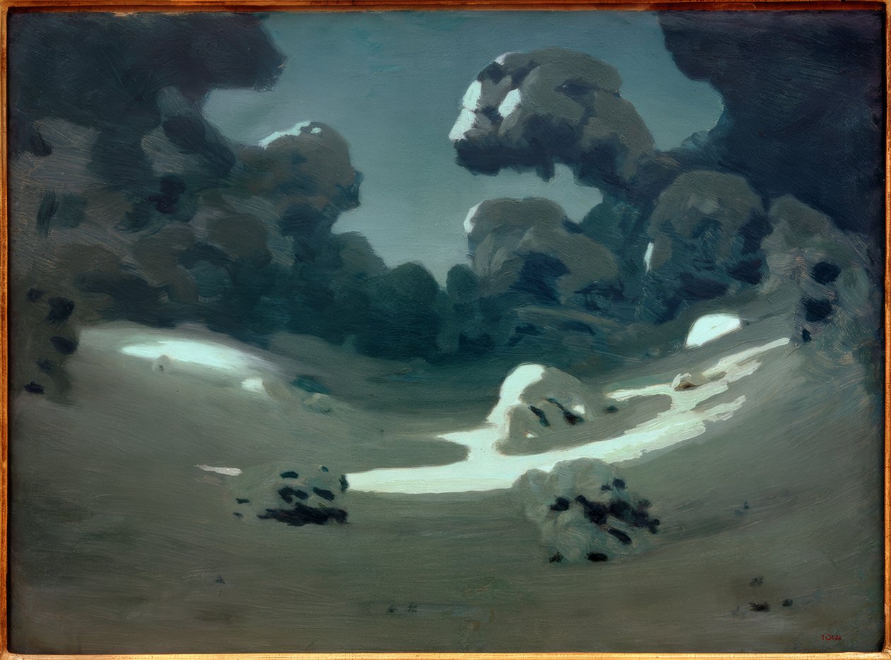 Moonlight in the Forest. Winter by Archip Iwanowitsch Kuindschi