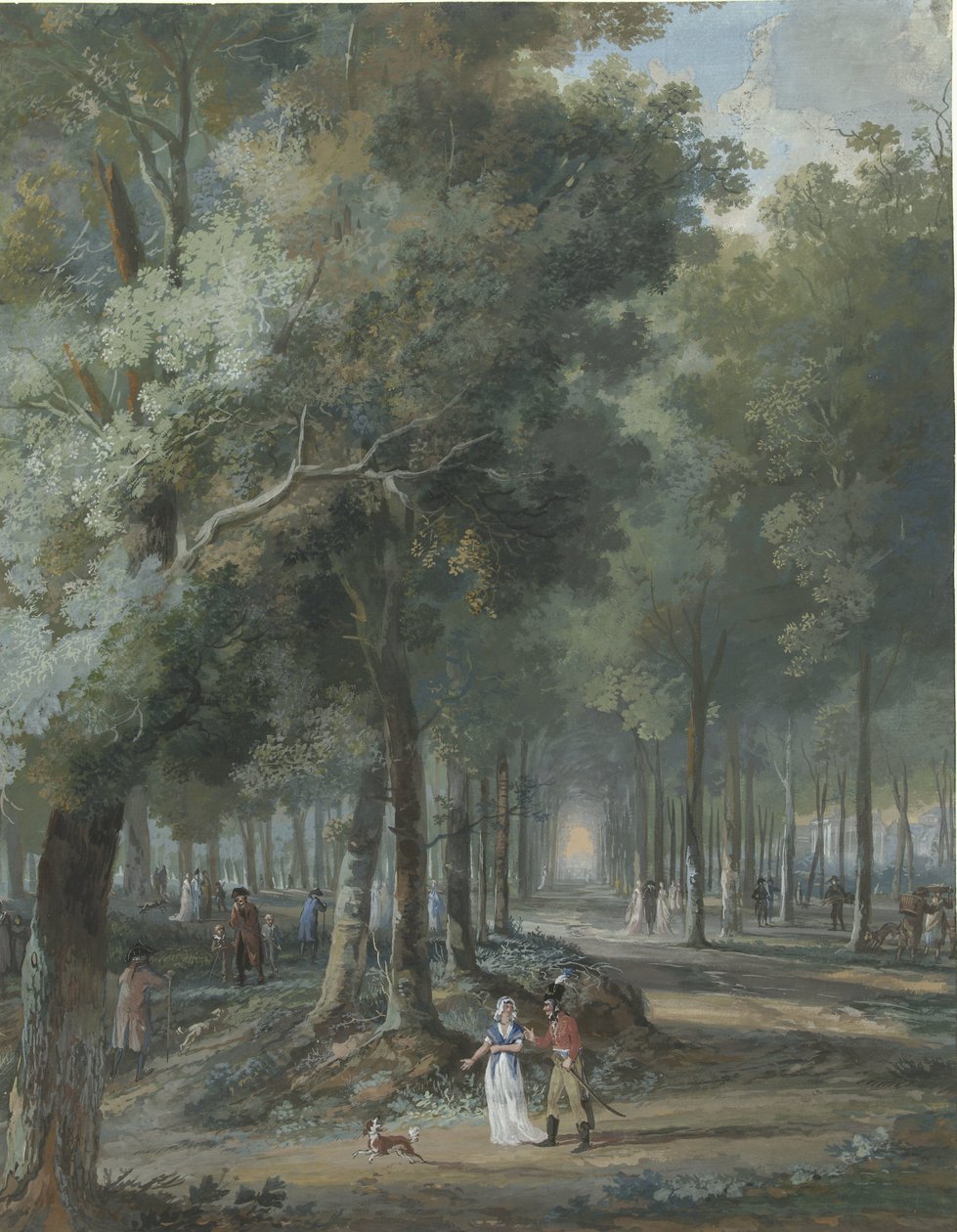 Walkers in a Park by Arie Lamme