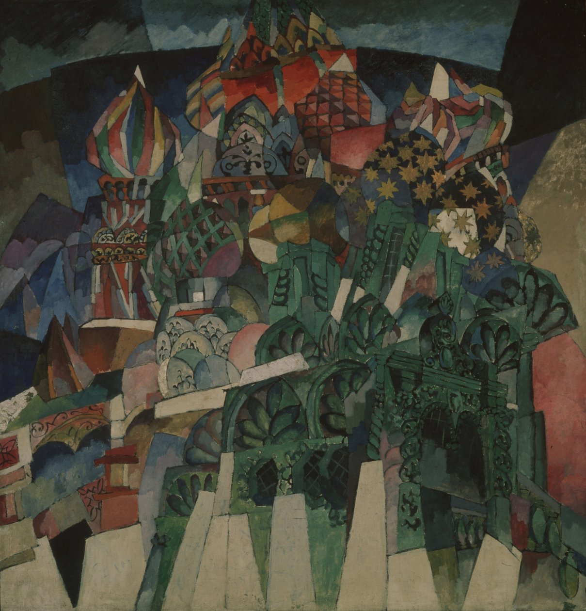 The Basil Cathedral by Aristarkh Vasilievic Lentulov