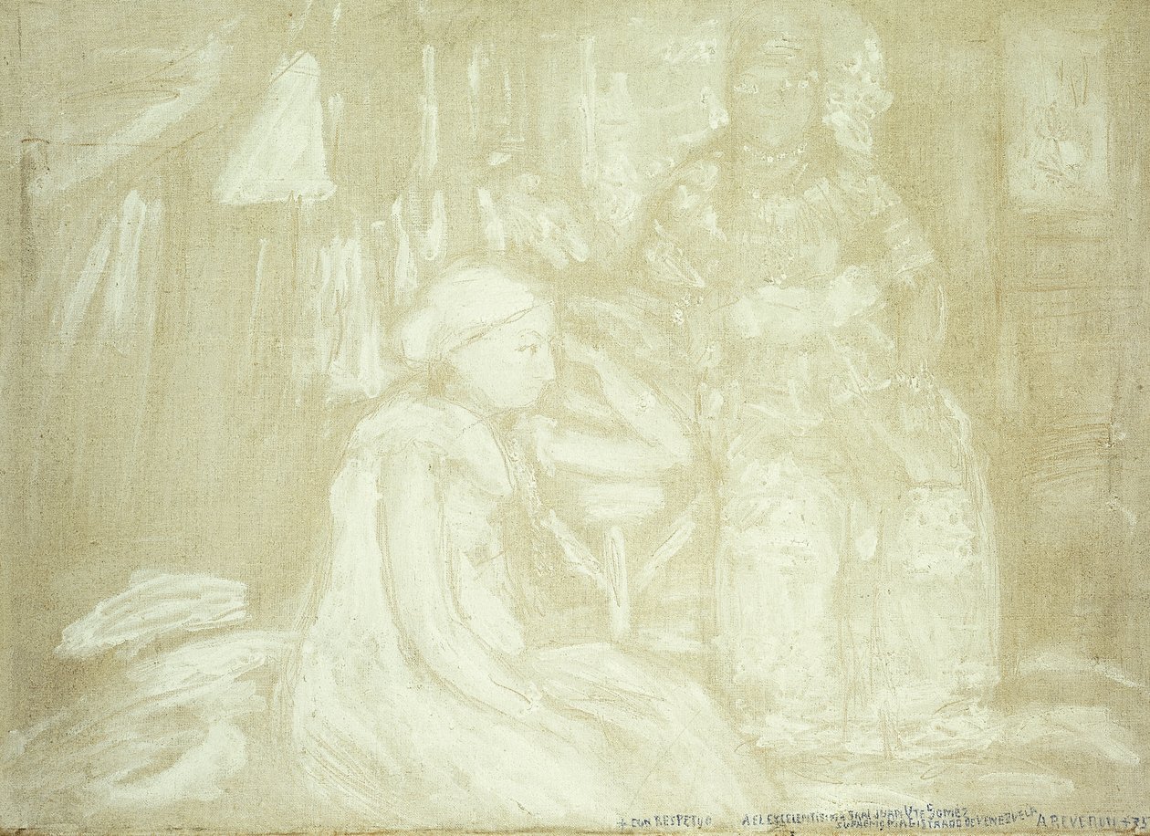 Two Seated Figures by Armando Reverón