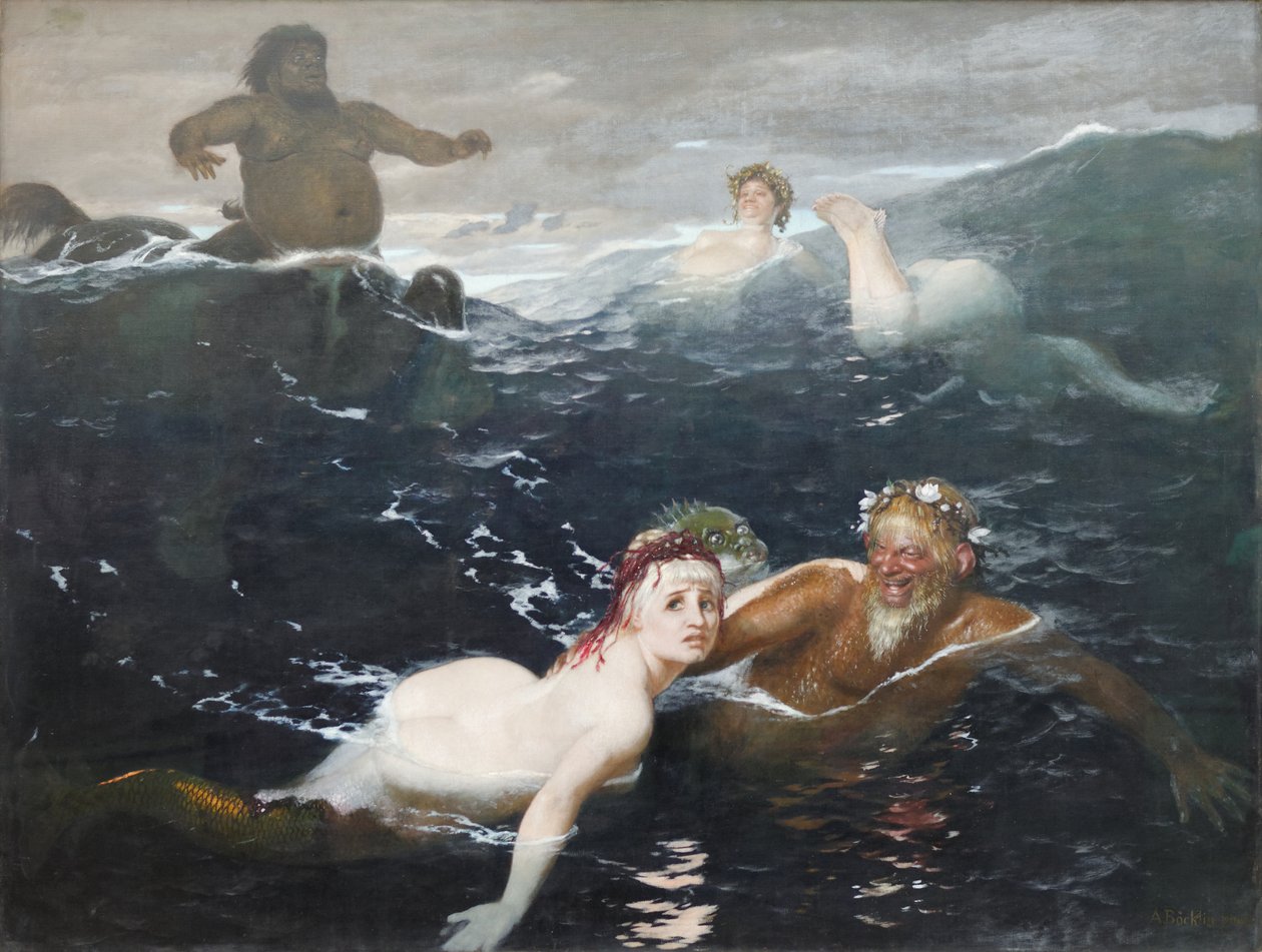 In the play of the waves by Arnold Böcklin