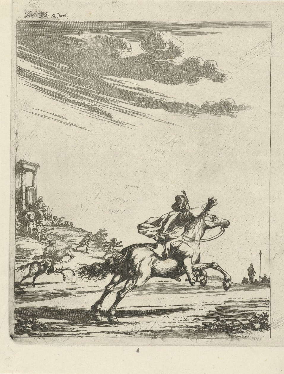 Riders in a Landscape by Arnold Houbraken