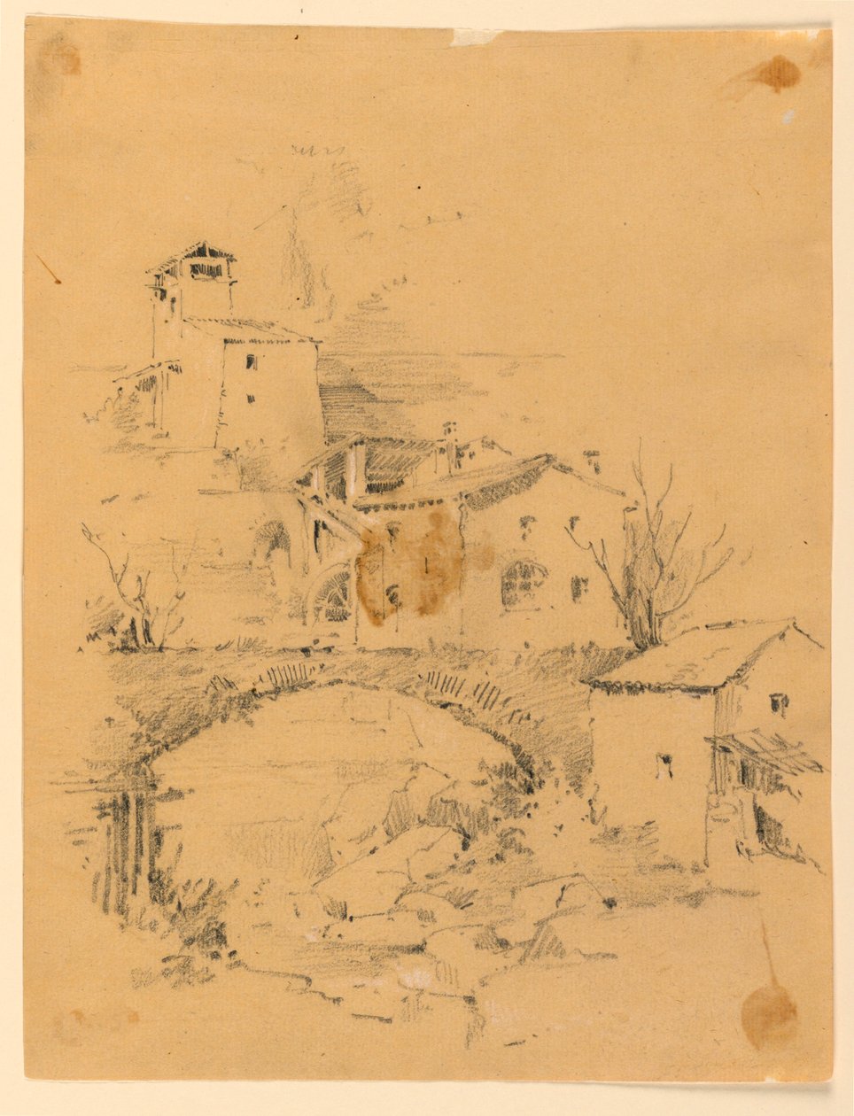 Mill Over a Stream by Arnold William Brunner
