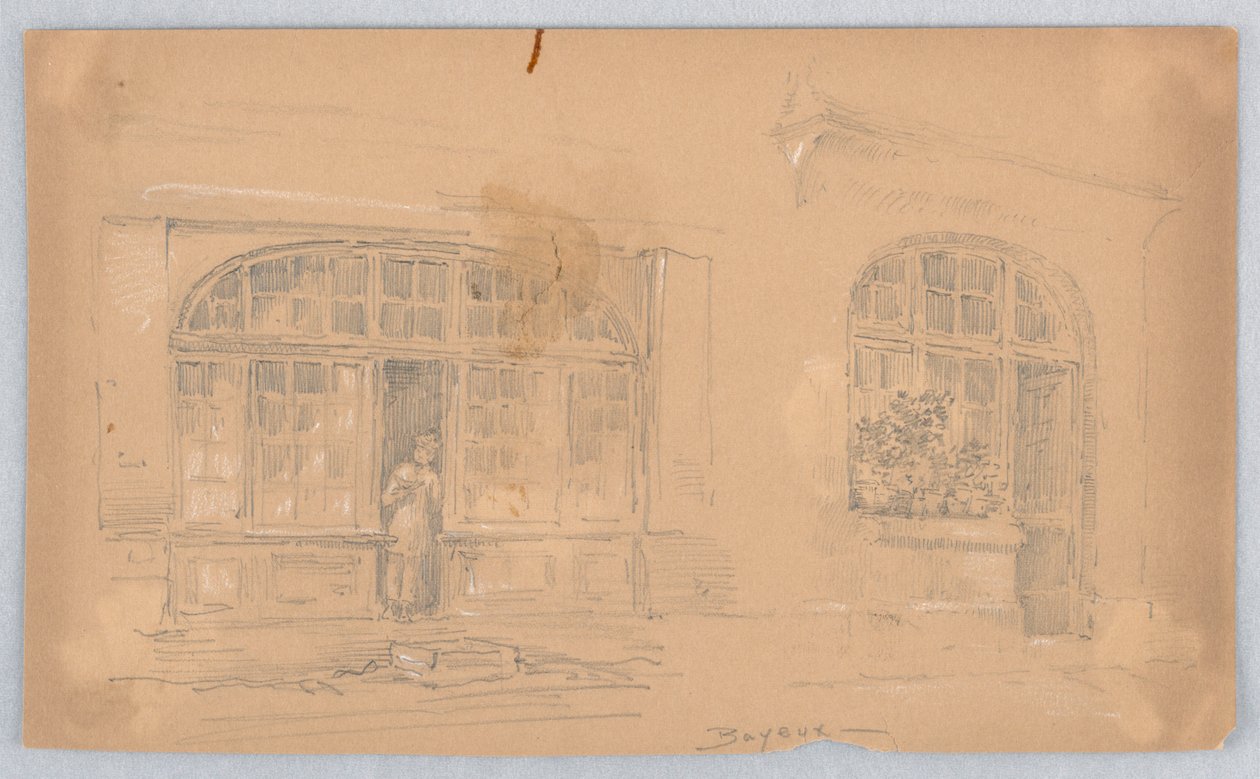 Sketch in Bayeux by Arnold William Brunner