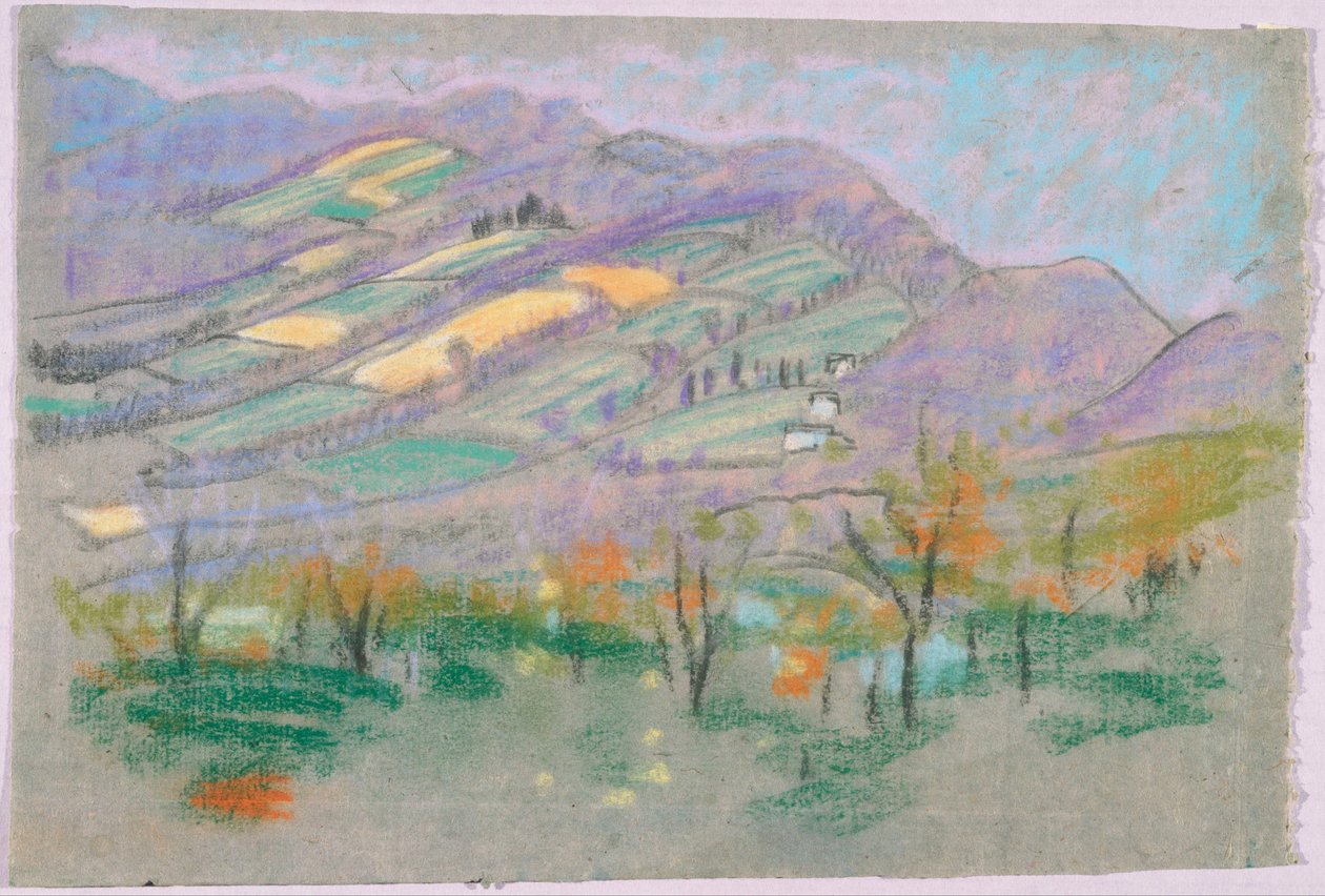 Landscape with Purple Mountains by Arthur Bowen Davies