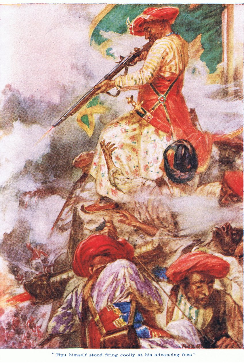 Tipu Himself Stood Firing Cooly at His Advancing Foes by Arthur David McCormick