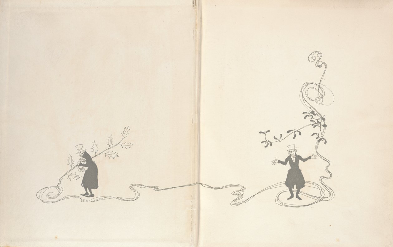 Front Endpapers - A Christmas Carol, 1915 by Arthur Rackham