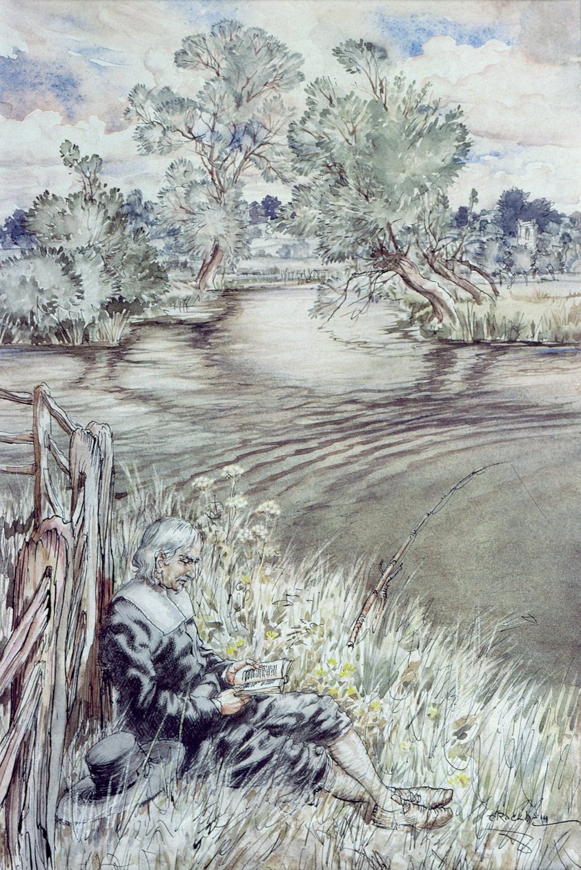 Izaak Walton Reclining Against a Fence, from 