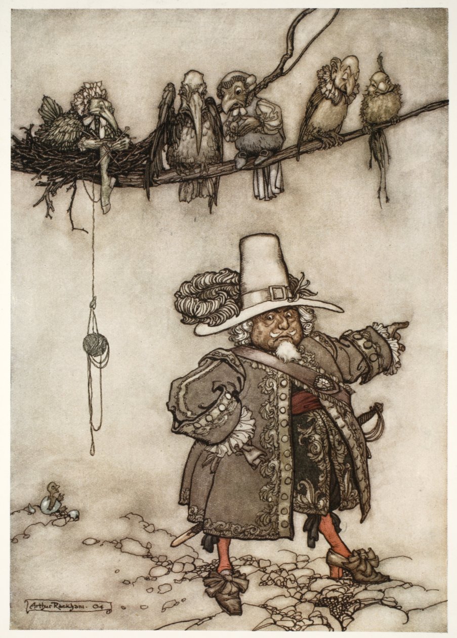 There was one who seemed to be their commander, from Rip Van Winkle by Washington Irving by Arthur Rackham