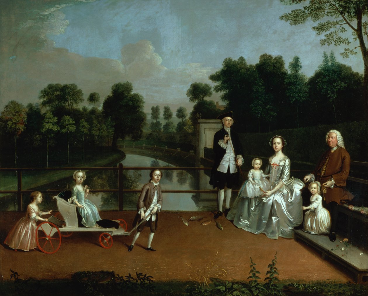 A Family Group on a Terrace in a Garden, 1749 by Arthur Devis