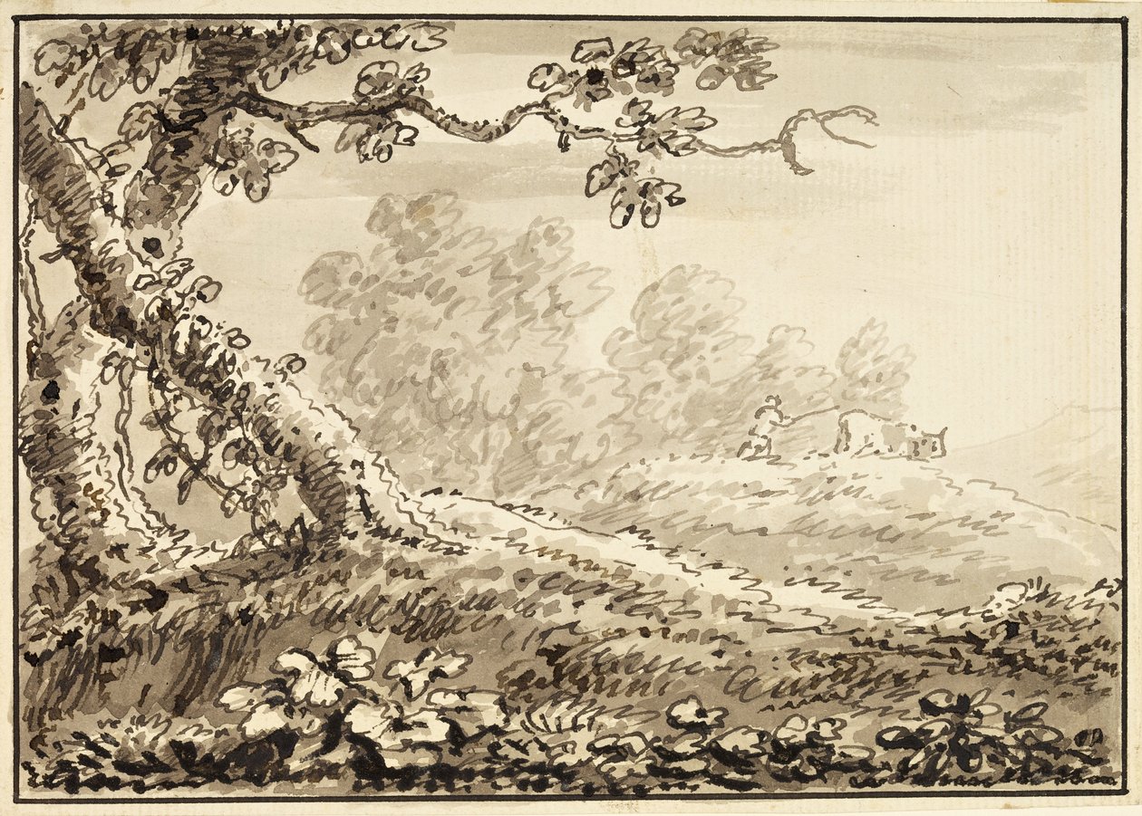 Landscape with Man Driving a Cow by Arthur Devis