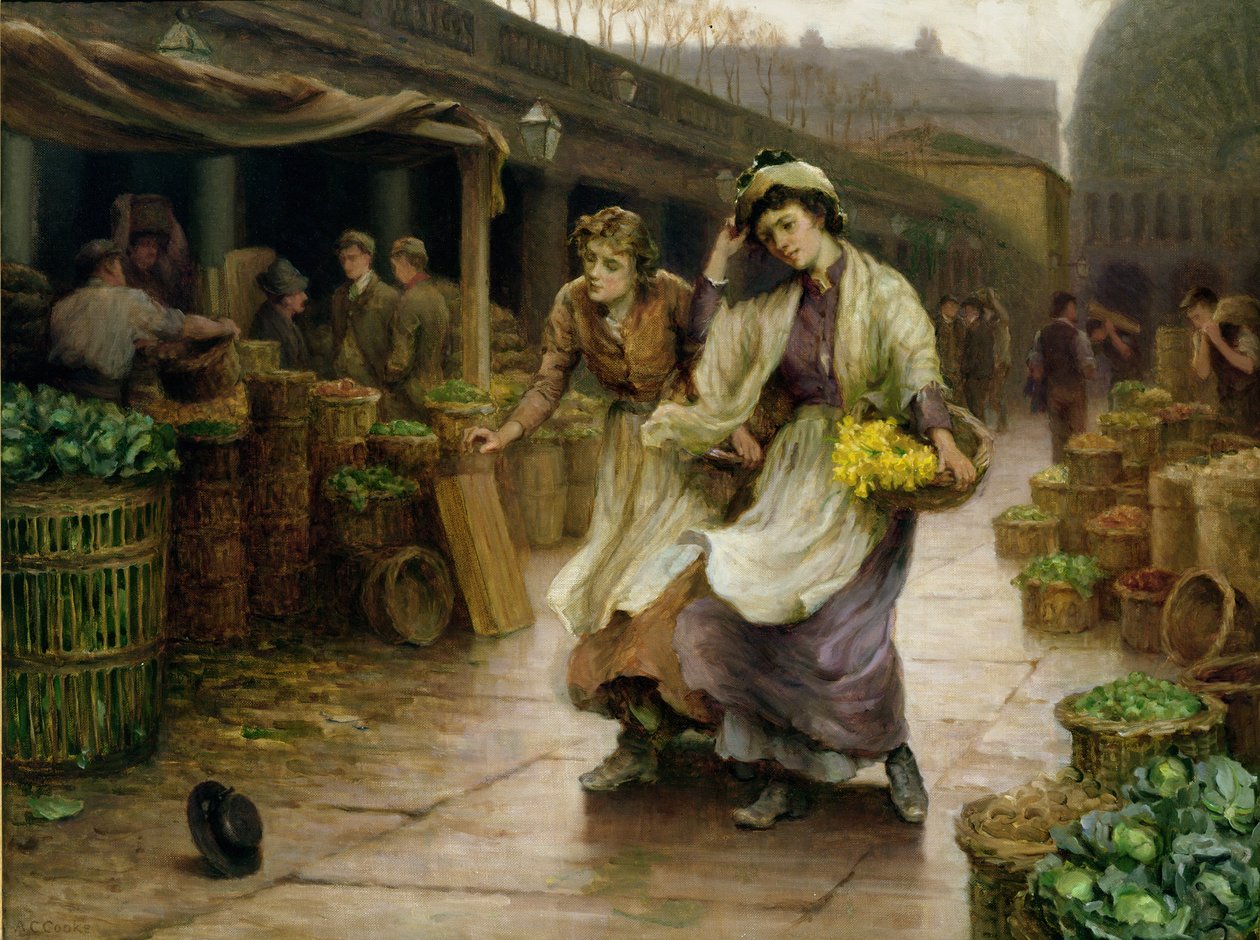 Flower Girls at Covent Garden by Arthur Claude Cooke