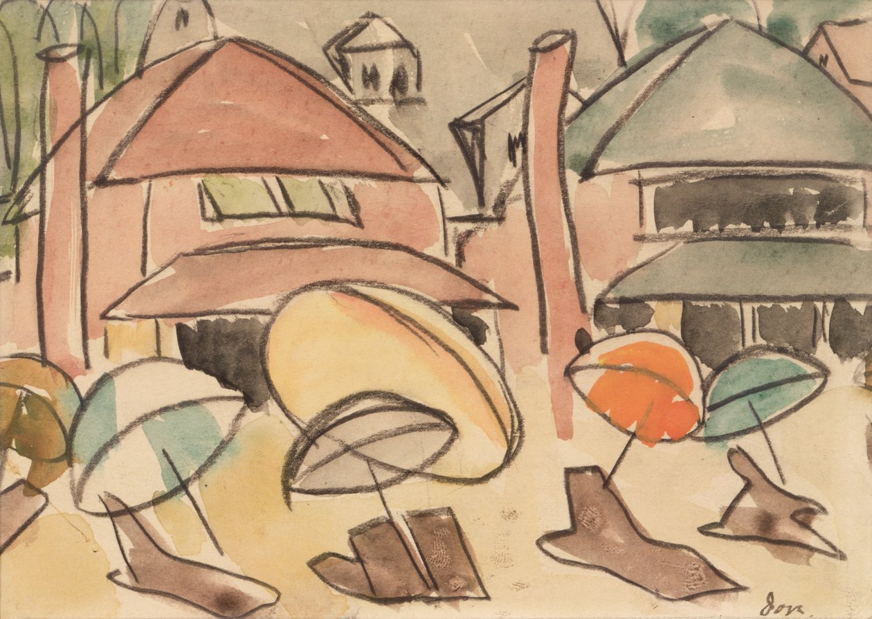 Beach Umbrellas by Arthur Garfield Dove