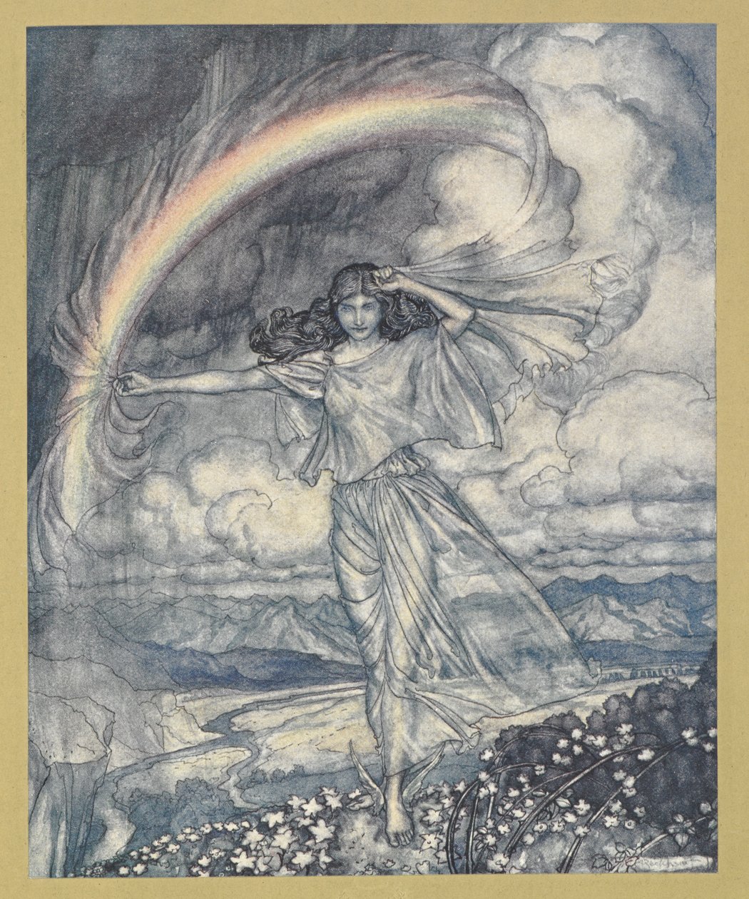 Iris There, with Humid Bow by Arthur Rackham