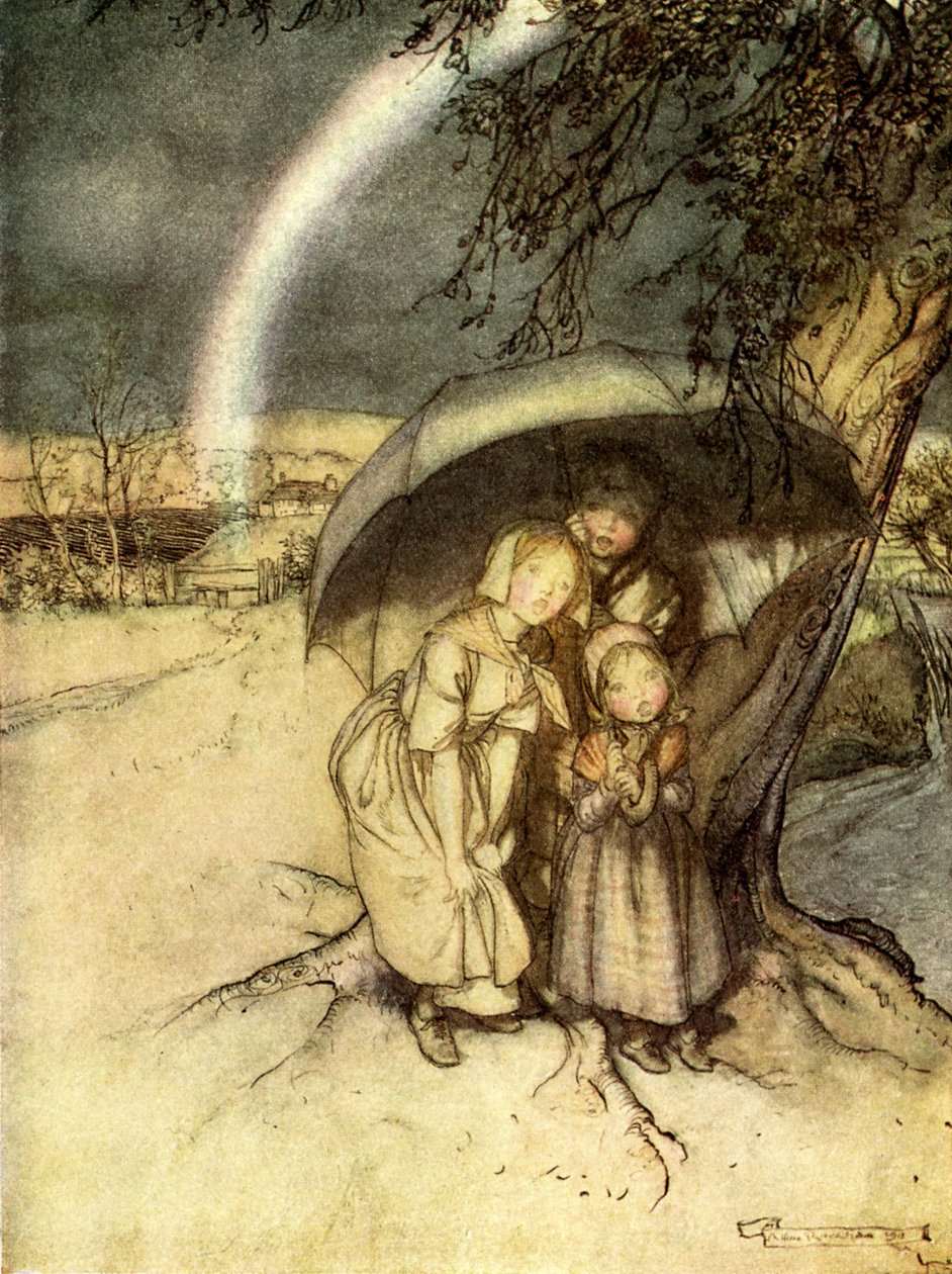 Rain, Rain Go to Spain by Arthur Rackham