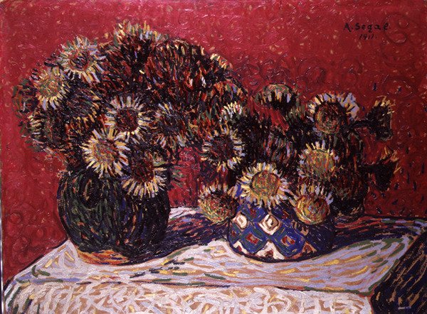 Two Vases of Flowers by Arthur Segal