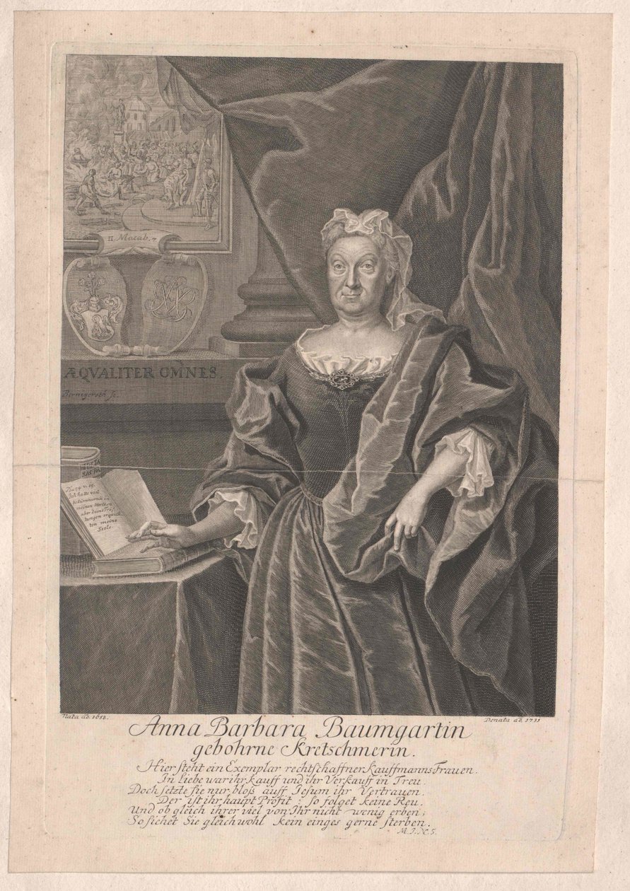 Anna Barbara Kretschmer by Artist Unknown