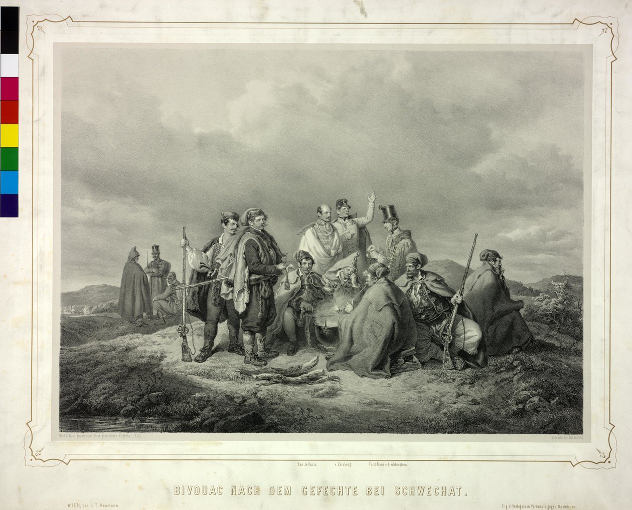 Bivouac after the fight at Schwechat by Artist Unknown