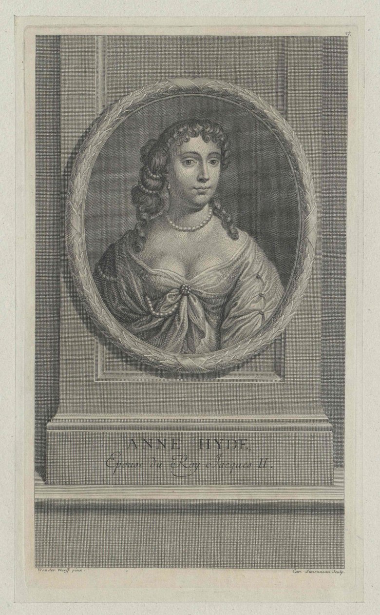 Duchess Anne Hyde of York (print) by Artist Unknown